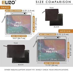 img 1 attached to ELIZO Leather iPad Pro 11-inch Case: Stylish Cover for Apple iPad 8th, 7th, 6th, and 5th Generation Tablets - Pencil Holder & Sleeve - Brown