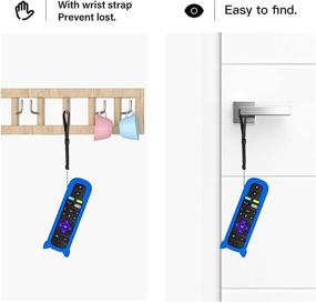 img 1 attached to 📱 Roku Ultra 2018 Remote Silicone Cover Case: Shockproof Skin Sleeve with Glow in The Dark Feature, Wrist Strap, and Remote Compatibility