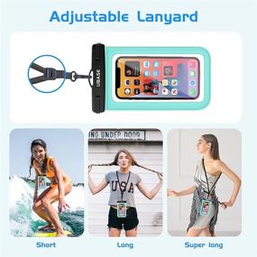 img 1 attached to Universal Waterproof Phone Pouch Cellphone Case IPX8 For IPhone 12 Pro Max 11 Pro Max Xs Max XR X 8 7 6S Plus SE