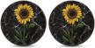 hugs idea marble sunflower print car cup holder coasters set of 2 packs absorbent cold drink coaster auto cupholder pads accessories logo