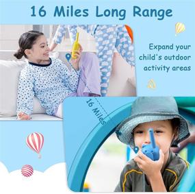img 2 attached to 📞 Kids Walkie Talkies - 3 Pack, 9 Channels & 5 Call Tones Kids' Toy Gift, 1-16 Miles Long Range with Belt Clips & Lanyard – Ideal for Outdoor Hiking Adventures and Games for Boys and Girls