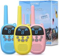 📞 kids walkie talkies - 3 pack, 9 channels & 5 call tones kids' toy gift, 1-16 miles long range with belt clips & lanyard – ideal for outdoor hiking adventures and games for boys and girls logo
