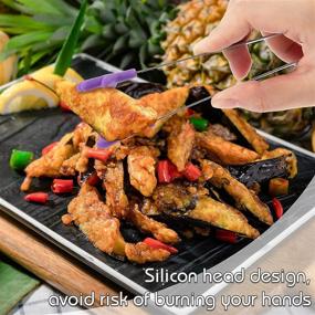 img 1 attached to 🔥 Silicone Mini Tongs Set - 8PCS Kitchen Cooking Tongs, Shindel Kids Tongs, Essential Kitchen Gadgets