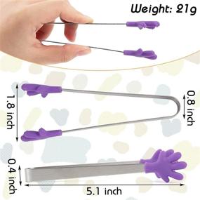 img 2 attached to 🔥 Silicone Mini Tongs Set - 8PCS Kitchen Cooking Tongs, Shindel Kids Tongs, Essential Kitchen Gadgets