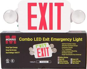 img 1 attached to 🚨 Morris Products Round Head LED Combo Exit Emergency Light: Red LED, Energy Saving Lamps, Fully Automatic