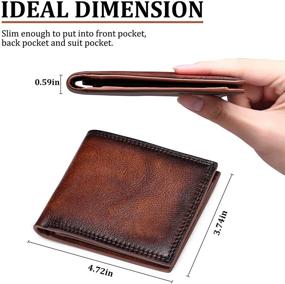 img 1 attached to 🔒 Genuine Leather Bifold Blocking Wallet by GOIACII: An SEO-friendly Upgrade