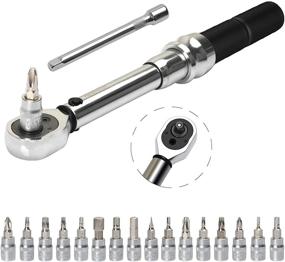 img 4 attached to 🚴 POWERAXIS Bike Torque Wrenches Set - 1/4" Drive Dual-Direction Click Torque Wrench (20~200 in-lb/2.00~20.00 Nm)