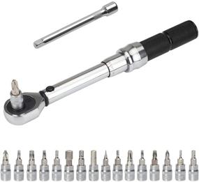 img 3 attached to 🚴 POWERAXIS Bike Torque Wrenches Set - 1/4" Drive Dual-Direction Click Torque Wrench (20~200 in-lb/2.00~20.00 Nm)