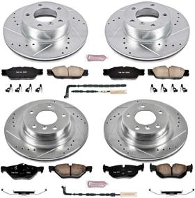 img 1 attached to ⚙️ Улучшите свою тормозную систему с комплектом Power Stop K2890 передние и задние тормозные колодки из углеродного волокна Z23 и сверленые и проточенные тормозные диски.