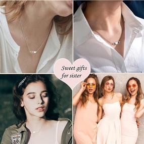 img 2 attached to 👯 KINGSIN Trio Sister Necklaces & BFF Heart Matching Jewelry Gifts for Women and Girls