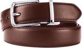 img 1 attached to Authentic Leather Reversible Men's Accessories with Adjustable Fit