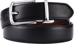 img 2 attached to Authentic Leather Reversible Men's Accessories with Adjustable Fit