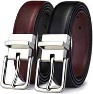 authentic leather reversible men's accessories with adjustable fit logo