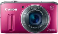 📷 canon powershot sx260 hs 12.1 mp cmos digital camera with 20x optical zoom, image stabilization, 25mm wide-angle lens, 1080p hd video, and vibrant red design (previous model) logo