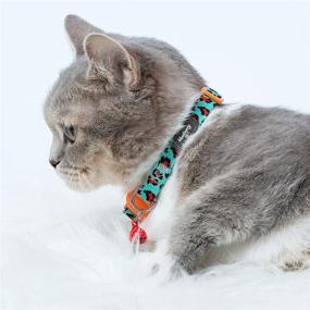 img 3 attached to 🐱 Stylish Blueberry Pet Breakaway Cat Collars with 10+ Patterns, Reflective Options for Safety