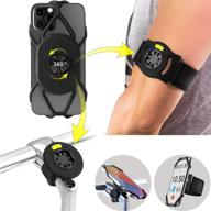 🚲 universal bike phone mount + running armband kit, 360° rotation, bone run & bike tie connect, fits 4.7"-7.2" phones, for iphone 13, 12, 11, pro max, mini, samsung galaxy s20, note, and more logo