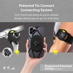 img 3 attached to 🚲 Universal Bike Phone Mount + Running Armband Kit, 360° Rotation, Bone Run & Bike Tie Connect, Fits 4.7"-7.2" Phones, for iPhone 13, 12, 11, Pro Max, Mini, Samsung Galaxy S20, Note, and More