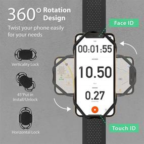 img 1 attached to 🚲 Universal Bike Phone Mount + Running Armband Kit, 360° Rotation, Bone Run & Bike Tie Connect, Fits 4.7"-7.2" Phones, for iPhone 13, 12, 11, Pro Max, Mini, Samsung Galaxy S20, Note, and More