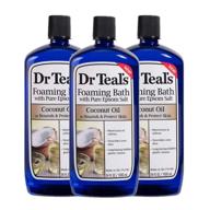 🥥 dr. teal's 3-pack coconut oil foaming bath (102 fl oz total) logo