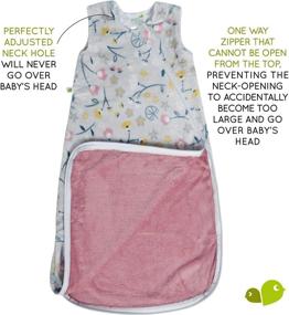 img 3 attached to 🌸 Perlimpinpin Baby Winter Sleep Sack - Plush 1.5 TOG Swaddle Blanket for Colder Months - Floral Design, 6-18 Months