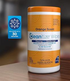 img 3 attached to 🍊 Cleanitize Disinfectant Wipes - Bundle, 6 Canisters of 75ct Each, Citrus Scent, One-Step Cleaning and Disinfecting