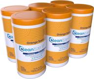 🍊 cleanitize disinfectant wipes - bundle, 6 canisters of 75ct each, citrus scent, one-step cleaning and disinfecting logo