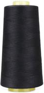 black polyester sewing thread spools - 3000 yards/1 spool of yarn, 40/2 all-purpose connecting threads for sewing machine and hand repair works by rcl logo