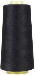 img 4 attached to Black Polyester Sewing Thread Spools - 3000 Yards/1 Spool of Yarn, 40/2 All-Purpose Connecting Threads for Sewing Machine and Hand Repair Works by RCL