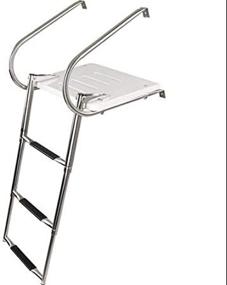 img 3 attached to 🏊 Premium Fiberglass Swim Platform: Stainless Ladder with Telescoping 2 Handrails for Marine Boats