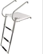 🏊 premium fiberglass swim platform: stainless ladder with telescoping 2 handrails for marine boats логотип