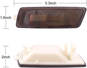 img 3 attached to 🚦 Go-lf 5 G-T-I Je-tta MK-5 2005-2009 - Front Bumper Side Marker Lights - Turn Signal Lamps Lens [1K5945071A 1K5945072A]