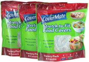 img 2 attached to 🍽️ Flexible Stretch-to-Fit Food Covers: 3 Pack for Ultimate Protection