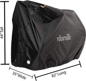 img 3 attached to 🚲 Vlueville Ripstop XL Bike Cover: Waterproof, Anti-UV, Dust/Wind Protection – Store & Protect 2 Bikes Outdoors with Storage Lock Hole