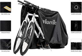 img 2 attached to 🚲 Vlueville Ripstop XL Bike Cover: Waterproof, Anti-UV, Dust/Wind Protection – Store & Protect 2 Bikes Outdoors with Storage Lock Hole