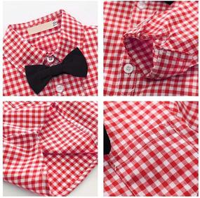 img 1 attached to Adorable Boys Clothes Sets: Toddler Boy Outfits with Gentleman Suits, 2pcs Bow Tie Shirts, and Suspenders Pants