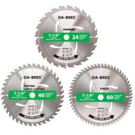 🪚 3-pack combo: 7-1/4 inch circular saw blades with 5/8" arbor - tct atb 24t framing, 40t crosscutting, and 60t finish saw blade for versatile wood cutting logo