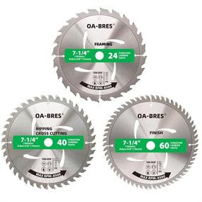 img 4 attached to 🪚 3-Pack Combo: 7-1/4 Inch Circular Saw Blades with 5/8" Arbor - TCT ATB 24T Framing, 40T Crosscutting, and 60T Finish Saw Blade for Versatile Wood Cutting