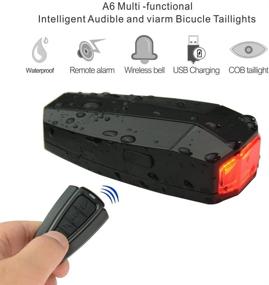 img 3 attached to 🚲 Smart Bike Tail Light with Wireless Anti-Theft Alarm - USB Rechargeable, Waterproof LED, Remote Control and Bell for Mountain Accessories