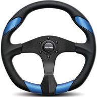🚗 enhance your driving experience with momo qrk35bk0bu quark blue 350 mm urethane steering wheel logo