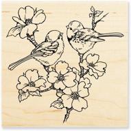 🌸 stunning stampendous w196 wood stamp: dogwood birds for creative crafts logo