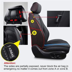 img 2 attached to 🚗 AOOG Leather Car Seat Covers: Non-Slip, Universal Waterproof Cushion Protectors for Cars SUVs Trucks - Driver's Seat Accessory