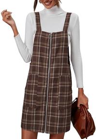 img 2 attached to 👗 Versatile and Trendy: Verdusa Women's Corduroy Pinafore Overall for Fashion-Forward Jumpsuits, Rompers & Overalls