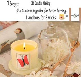 img 2 attached to 🕯️ 20 Piece Large Natural 5" Wood Wick with Metal Base - Ideal for DIY Candle Making