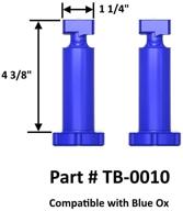 🔵 van's rv base plate plug - replacement cap set for blue ox and roadmaster tow bars (blue, 4 3/8" tb-0010) logo