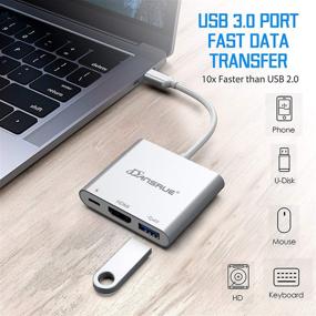 img 1 attached to Versatile Multiport Thunderbolt Converter for Projection: Perfect for Laptops and Cellphones