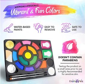 Face Painting Kits for Kids - Water Based Face Paint Kits 16 Colors, 60  Stencils, 2 Brushes, 2 Glitter, Sponges & Hairchalks - Facepaint Tutorials  & Book - Hypoallergenic. For Toddler, Teens & Adults