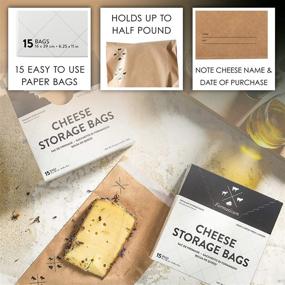 img 2 attached to 🧀 Formaticum Cheese Storage Bags for Fresh Charcuterie, 15 Count with Wax Paper Bags