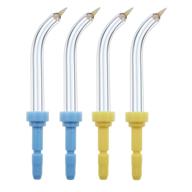 💦 4-pack replacement periodontal water flosser tips to fit waterpik and other oral irrigator brands logo
