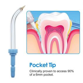 img 3 attached to 💦 4-Pack Replacement Periodontal Water Flosser Tips to Fit Waterpik and Other Oral Irrigator Brands