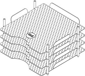 img 1 attached to We R Memory Keepers Stackable Trays Storage 📦 Set - 4 Piece, 12 x 13 Inch (660476)